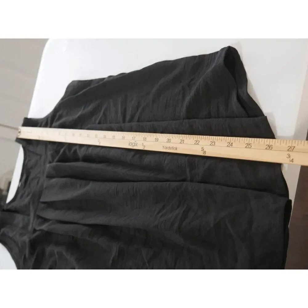 Women's Square Neck Sleeveless Black Top L - Picture 6 of 7